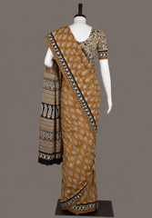Hand Block Cotton Saree with Blouse