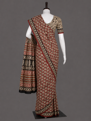 Hand Block Cotton Saree with Blouse