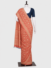 Hand Block Cotton Saree with Blouse