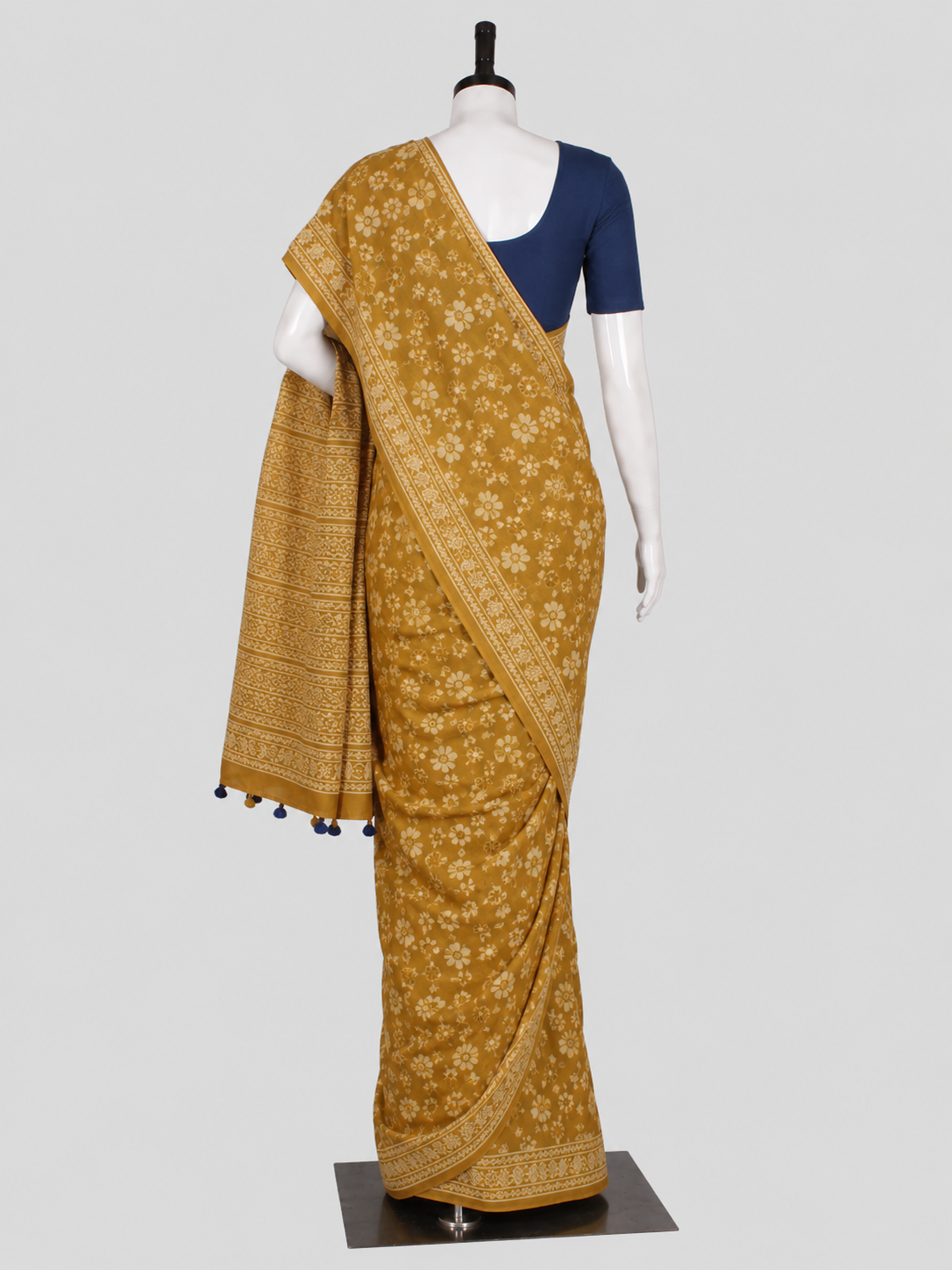 Hand Block Cotton Saree with Blouse