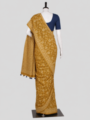 Hand Block Cotton Saree with Blouse