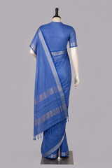 Pure Linen Cross Dyed Saree with Blouse