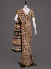 Hand Block Cotton Saree with Blouse