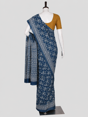 Hand Block Cotton Saree with Blouse