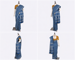 Hand Block Cotton Saree with Blouse