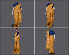 Hand Block Cotton Saree with Blouse