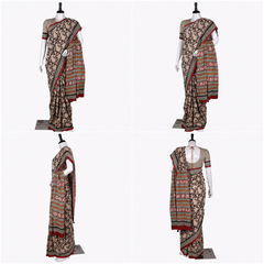 Hand Block Cotton Saree with Blouse