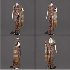 Hand Block Cotton Saree with Blouse
