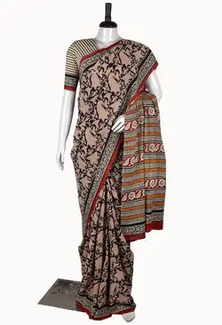 Hand Block Cotton Saree with Blouse
