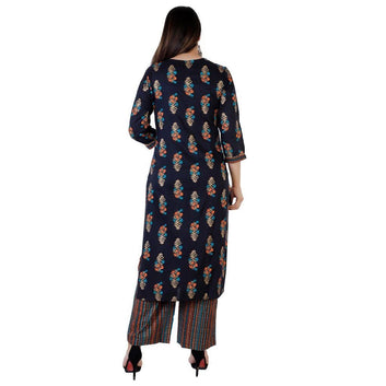 Latest Printed Rayon Kurti Palazzo Set