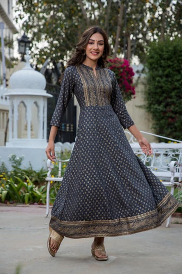 Pretty Rayon Printed Anarkali Kurti