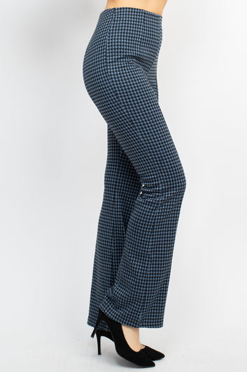 Plaid Bell Bottom Pants